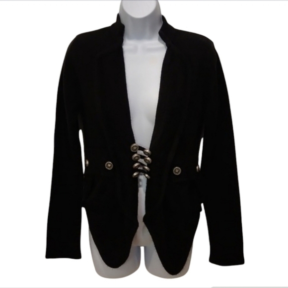 Miss Me Military Inspired Sweater Cardigan - Picture 1 of 6